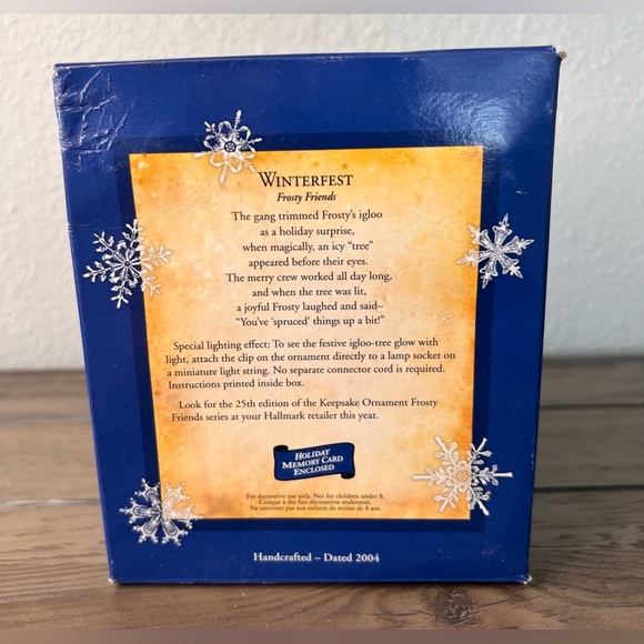 Hallmark 2004 “Winterfest” Frosty Friends Anniversary Edition Christmas Ornament - Picture 8 of 8